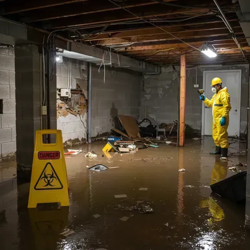 Flooded Basement Electrical Hazard in Fort Leonard Wood, MO Property