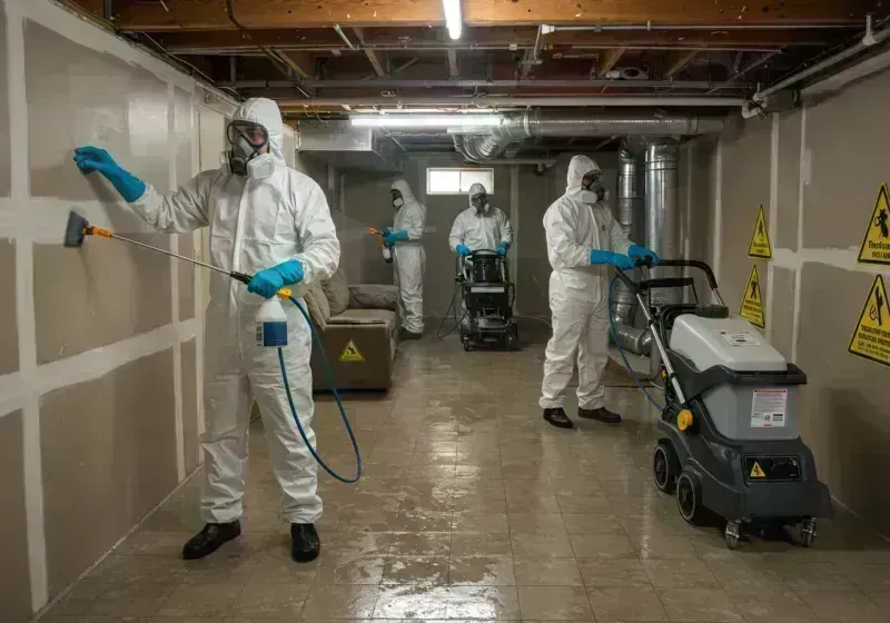 Basement Moisture Removal and Structural Drying process in Fort Leonard Wood, MO